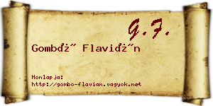 Gombó Flavián névjegykártya
